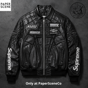 Supreme x Spider-Verse Shadow Web Leather Racing Jacket