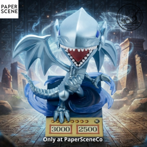 Yu-Gi-Oh Blue-Eyes White Dragon Vinyl Figure with Card Display Base and Blue Aura Energy Vortex Effects 8 Yu-Gi-Oh Blue-Eyes White Dragon Vinyl Figure with Card Display Base and Blue Aura Energy Vortex Effects