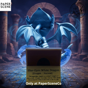 Yu-Gi-Oh Blue-Eyes White Dragon Vinyl Figure with Card Display Base and Blue Aura Energy Vortex Effects 11 Yu-Gi-Oh Blue-Eyes White Dragon Vinyl Figure with Card Display Base and Blue Aura Energy Vortex Effects