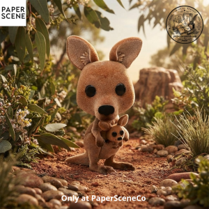Flocked Kangaroo with Joey Australian Wildlife Collectible Vinyl Figure 8 Flocked Kangaroo with Joey Australian Wildlife Collectible Vinyl Figure
