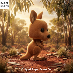 Flocked Kangaroo with Joey Australian Wildlife Collectible Vinyl Figure 9 Flocked Kangaroo with Joey Australian Wildlife Collectible Vinyl Figure