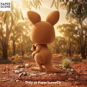 Flocked Kangaroo with Joey Australian Wildlife Collectible Vinyl Figure 11 Flocked Kangaroo with Joey Australian Wildlife Collectible Vinyl Figure