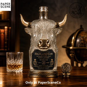 Highland Cow Private Cask 21 Years Cow Head Shaped Scotch Whisky Bottle | Luxury Collector Decanter 6 Highland Cow Private Cask 21 Years Cow Head Shaped Scotch Whisky Bottle | Luxury Collector Decanter