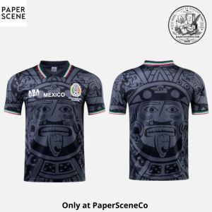 Mexico 1998 Third Retro Polo Jersey – Black Aztec Football Shirt 7 Mexico 1998 Third Retro Polo Jersey – Black Aztec Football Shirt