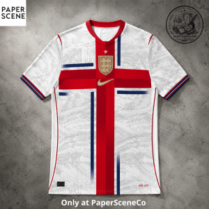 England St George Cross Euro 2028 Concept Football Jersey