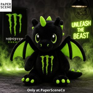 Monster Energy Dragon Plush Doll Black Version