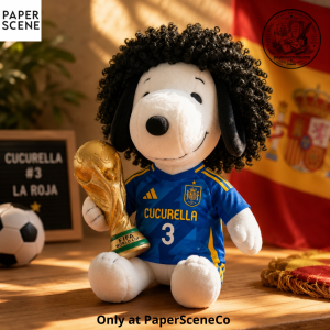Marc Cucurella Snoopy Spain Champion Plush Toy Blue Version