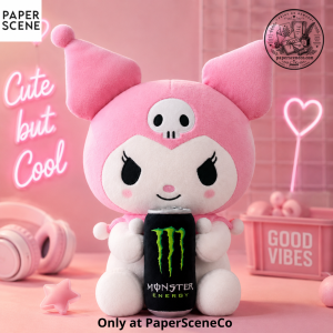 Kuromi Monster Energy Plush Doll Pink Version