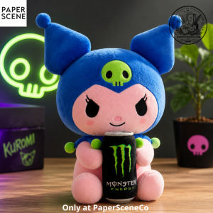 Kuromi Monster Energy Plush Doll Blue Version 3 Kuromi Monster Energy Plush Doll Blue Version