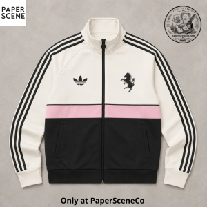 Juventus Turin OG Track Top Cream Black Full Zip Retro Jacket