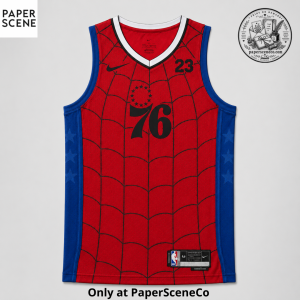 Philadelphia 76ers Spider Web Basketball Jersey – James #23 Concept Edition